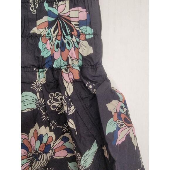 FREE PEOPLE Movement Boxing Shorts Medium The Way Home Onyx Floral Print - Picture 4 of 8